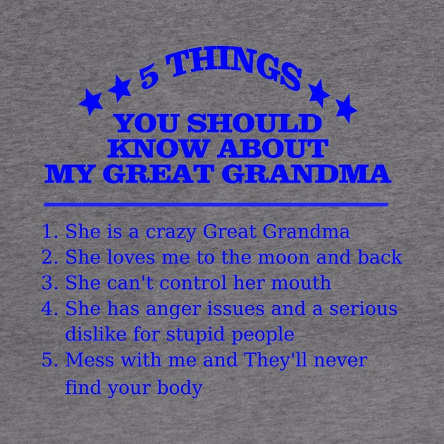 5 Things About Great Grandma by Crystal Dragon